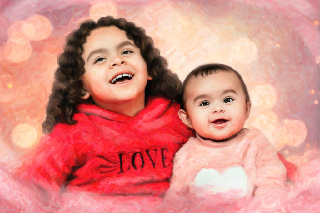 Custom Children's Portrait Canvas by Your Picture